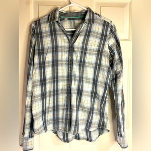 Teal Plaid Button Down Shirt​